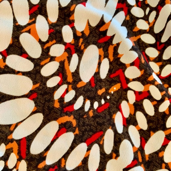 Kenneth Cole Faux Wrap Orange Brown Sleeveless - Picture 6 of 8